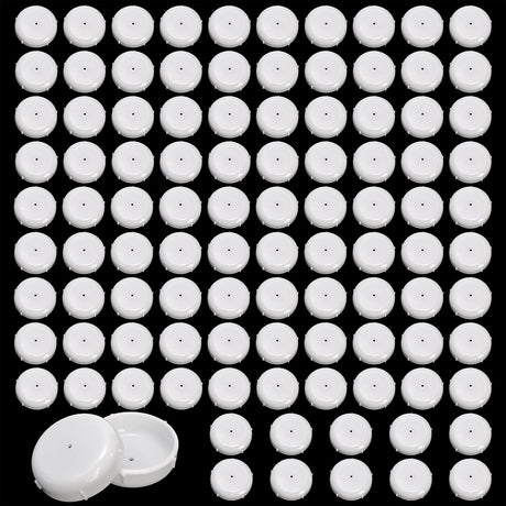 100 Pack 1-1/2 inch Patio Furniture Feet Caps, Wrought Iron Outdoor Chair Glides, Thick Plastic Leg Caps for Metal Chairs & Tables