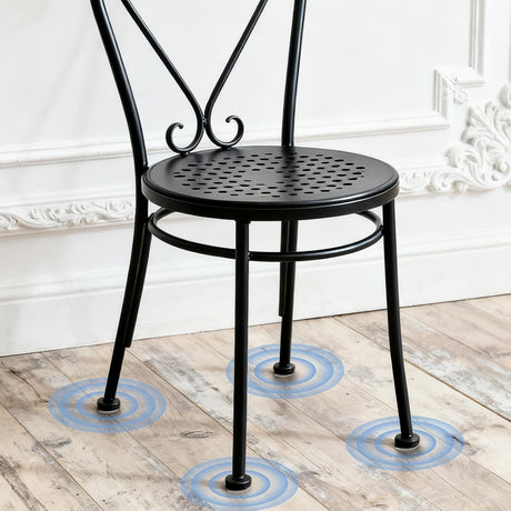 100 Pack 1-1/2 inch Patio Furniture Feet Caps, Wrought Iron Outdoor Chair Glides, Thick Plastic Leg Caps for Metal Chairs & Tables