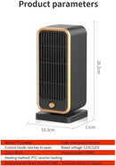Electric heater - Indoor electric heater - Fan heater for household use - 500W - Ceramic heating element - Power plug