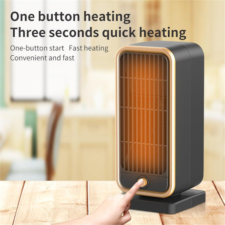 Electric heater - Indoor electric heater - Fan heater for household use - 500W - Ceramic heating element - Power plug