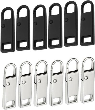 Reserve zips - 12-pack metal zips - removable - suitable for purses - clothing - jeans - suitcases - luggage