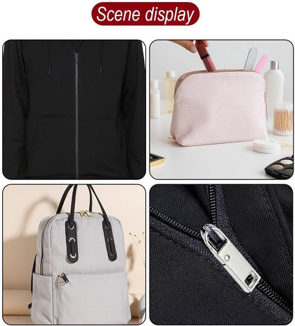 Reserve zips - 12-pack metal zips - removable - suitable for purses - clothing - jeans - suitcases - luggage