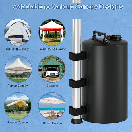 Gazebo Hydration Bag 88 lbs - Portable 10L Windproof Hydration Bag for Pop-up Tents - Awnings - Gazebos - Heavy Sand Weights - 4-Pack
