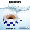 Reflective strips - Reflective tapes - 3 m x 50 mm - Reflective warning tape - Reflective tape - Outdoor - Waterproof - Fluorescent tape - Transport safety tape - Glow-in-the-dark tape - Blue and white