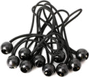 12 Black sailcloth bungee balls for banners - sailcloths - pavilions - tents - bungee hooks - stalls - flagpoles