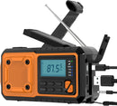 Hand-crank emergency radio - Portable AM/FM and shortwave radio - Supports charging via solar power/USB/hand crank - Equipped with a 4000 mAh rechargeable battery - Flashlight - Reading light and SOS emergency signal - Suitable for survival - Hiking and s