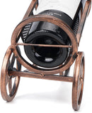Floating wine rack - Wine rack with stainless steel chain - Metal table wine rack - Silver freestanding table wine rack