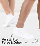 10 pairs of unisex sports socks - breathable cotton - short running socks - quarter socks - unisex (white)