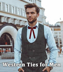 Western String Ties for Men Velvet Western Colonel Bolo Bow Tie Solid Color Clip On Bowtie for Wedding Cosplay