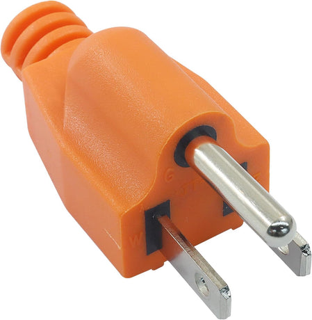 Biaungdo 1 Pack Neutral Ground Bonding Plug for Portable Inverter Generator, Surge Protector Ground Plug with Floating Neutral on RV Generator for Open Ground Error(Orange)