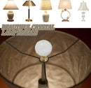 Biaungdo 2 Pack Crystal Lamp Finial, Clear Lamp Finial Cap Knob Diamond Lamp Shade Finial Glass Lamp Screw Top Lamp Decoration for Lamp Shade, with 1/4-27 Inch Gold Base