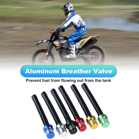 6 pcs Motorcycle Breather Hose Gas uel Tank Cap Vent, Motorcycle Gas Cap Vent Hose Tube, Aluminum Universal Breathing Tube its All O-Road Motorcycles ATVs, its Pit Dirt Bike