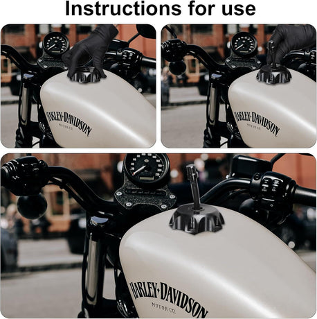 6 pcs Motorcycle Breather Hose Gas uel Tank Cap Vent, Motorcycle Gas Cap Vent Hose Tube, Aluminum Universal Breathing Tube its All O-Road Motorcycles ATVs, its Pit Dirt Bike