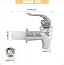 Biaungdo 2 Pcs Replacement Spigot for Beverage Dispenser, Silver Push Style Beverage Dispenser Carafe Spigot Water Dispenser Replacement Spout Faucet