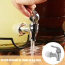 Biaungdo 2 Pcs Replacement Spigot for Beverage Dispenser, Silver Push Style Beverage Dispenser Carafe Spigot Water Dispenser Replacement Spout Faucet