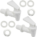 Biaungdo Replacement Water Cooler Faucet Bottle Jug, 2 Sets BPA-Free Plastic Water Spigot Spout Beverage Water Crock Dispenser Tap Set Lever Beverage Pour Dispenser Valve(Milky White)