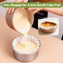 YQL 120PCS 4 Inch Disposable Basque Cake Paper Liners, Non-Stick Parchment Wrappers for Cheesecake, Muffin, Cupcake, Baking Paper Cups for Oven, Air Fryer, Microwave, White