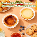 YQL 120PCS 4 Inch Disposable Basque Cake Paper Liners, Non-Stick Parchment Wrappers for Cheesecake, Muffin, Cupcake, Baking Paper Cups for Oven, Air Fryer, Microwave, White