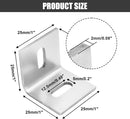 Biaungdo 20 Pcs Heavy Duty Table Top Fasteners, Silver Z Clips Fastener Connector, Adjustable Corner Braces Right Angle L Brackets for Table Tops, Shelves, Desk, Chairs, Repairing Furniture