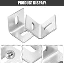 Biaungdo 20 Pcs Heavy Duty Table Top Fasteners, Silver Z Clips Fastener Connector, Adjustable Corner Braces Right Angle L Brackets for Table Tops, Shelves, Desk, Chairs, Repairing Furniture