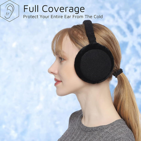 Premium Earmus or Women Winter oldable & Adjustable Ear Warmers Thermal Ear Covers