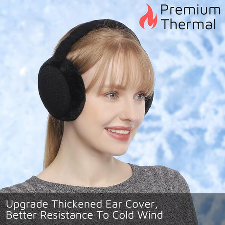 Premium Earmus or Women Winter oldable & Adjustable Ear Warmers Thermal Ear Covers