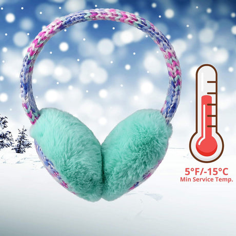 Kids Knit Earmus Winter Outdoor urry Ear Warmers or Boys Girls rom Toddler to Big Kids