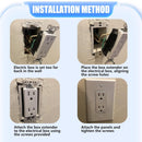 6 Pcs BE1-2 Electrical Outlet Box Extenders, Electrical Box Extender, 1 Gang Power Outlet Box Extender, Electric Box Extenders or Outlets, Single Gang Electric Outlet Box Extension with 12 Screws