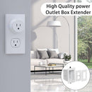 6 Pcs BE1-2 Electrical Outlet Box Extenders, Electrical Box Extender, 1 Gang Power Outlet Box Extender, Electric Box Extenders or Outlets, Single Gang Electric Outlet Box Extension with 12 Screws