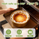 YQL 100PCS 6 Inch Disposable Basque Cake Liners, Non-Stick Parchment Baking Cups for Cheesecake, Muffin, Cupcake, Heat-Resistant Wrappers for Oven, Air Fryer, Microwave, White