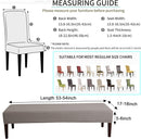 FORCHEER Dining Chair Covers and Bench Covers Set Waterproof Black Jacquard 4 Dining Room Chair and Bench Slipcover Washable