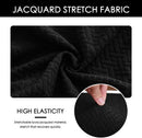 FORCHEER Dining Chair Covers and Bench Covers Set Waterproof Black Jacquard 4 Dining Room Chair and Bench Slipcover Washable