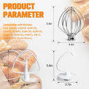 Mixers Accessories K45WW Wire Whip K45DH Dough Hook K45B Coated lat Blade Paddle with Scraper Replacement or Kitchen Tilt-Head Aid Stand Mixer Attachments- Stainless Steel