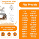 Mixers Accessories K45WW Wire Whip K45DH Dough Hook K45B Coated lat Blade Paddle with Scraper Replacement or Kitchen Tilt-Head Aid Stand Mixer Attachments- Stainless Steel