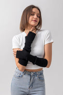 Cashmere Blended Arm Warmer or Women Winter ingerless Gloves Knit Mitten Gloves Wrist Warmer with Thumb Hole