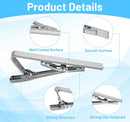 3 Pack Tie Bar Silver, Silver Tie Clip for Men Stainless Steel Necktie Bars, Anti-Slip Grip for Office Wedding Party