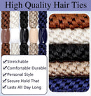Mens Hair Ties, 10 Pack Hair Ties for Men Guys with Smooth Beads (Multicolor)