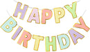 Happy Birthday Banner - 9ft Pre-Strung Happy Birthday Sign for Women, Men, Girls, Boys - No DIY Birthday Decorations & Party Supplies(Macaron)