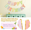 Happy Birthday Banner - 9ft Pre-Strung Happy Birthday Sign for Women, Men, Girls, Boys - No DIY Birthday Decorations & Party Supplies(Macaron)
