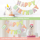 Happy Birthday Banner - 9ft Pre-Strung Happy Birthday Sign for Women, Men, Girls, Boys - No DIY Birthday Decorations & Party Supplies(Macaron)