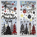 136 PCS Christmas Window Clings Stickers Winter Snowflakes Merry Christmas Tree Pine Branches Window Decals for Xmas Party Home Holiday Shop Glass Display Decoration