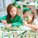 12 Set St Patricks Day Beadable Pens Plastic Bead Pens Clover Green Bulk Ballpoint DIY Crafting Pens Making Kit with Pendants Lobster Clasps for Students Teens School Office Supplies
