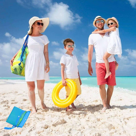 Mesh Extra Large Beach Bags and Totes - Holds Toys, Towels, Sand Away - For Children's Toys, Market, Grocery, Picnic