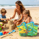 Mesh Extra Large Beach Bags and Totes - Holds Toys, Towels, Sand Away - For Children's Toys, Market, Grocery, Picnic