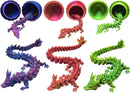 3 PCS MINI 3D Printed Dragon in Egg,Full Articulated Crystal Dragon,Flexible Joints Home Decor Executive Desk Toys, Creative Gifts