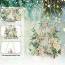 Diamond Art Painting Hanging Pendant Kit,DIY Flower Birdcage Crystal Art Hanging Sign,Diamond Window Hanging Wreath Ornament for Home Decor and Gift (366)