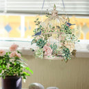 Diamond Art Painting Hanging Pendant Kit,DIY Flower Birdcage Crystal Art Hanging Sign,Diamond Window Hanging Wreath Ornament for Home Decor and Gift (366)