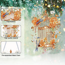Diamond Art Painting Hanging Pendant Kit,DIY Flower Birdcage Crystal Art Hanging Sign,Diamond Window Hanging Wreath Ornament for Home Decor (365), MHL-35