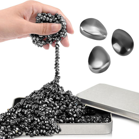 Fidget Toy for Adults Cool Gadgets Gifts for Teen Boys Girls 300pc Office Desk Stuff for Mens ADHD Tools Sensory Autism Stress Anxiety Fidgets Beads Balls Ferrite Putty Stones Easter Basket Stuffer