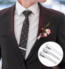 3 Pack Silver Tie Clips for Men, Classic Tie Clips for Men Silver with Adjustable Clasp Ideal for Professional Office Wear and Formal Events